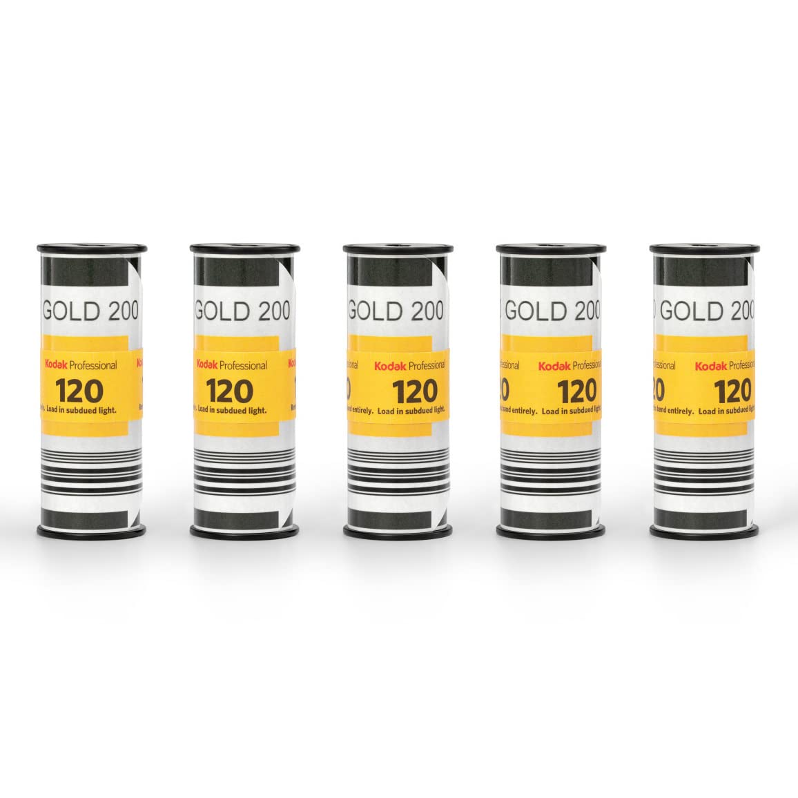 Kodak Professional Gold 200 Color Negative Film (120 Roll Film, 5-Pack)
