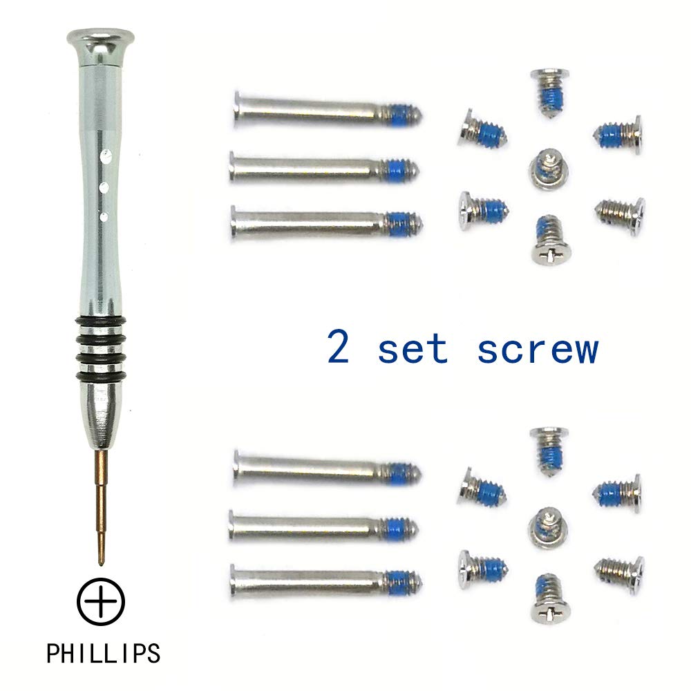 Godshark 2 Sets Replacement Screws With Screwdriver For Macbook Pro 13'' 15'' 17'' A1278 A1286 A1297 2009 2012, Unibody Bottom C