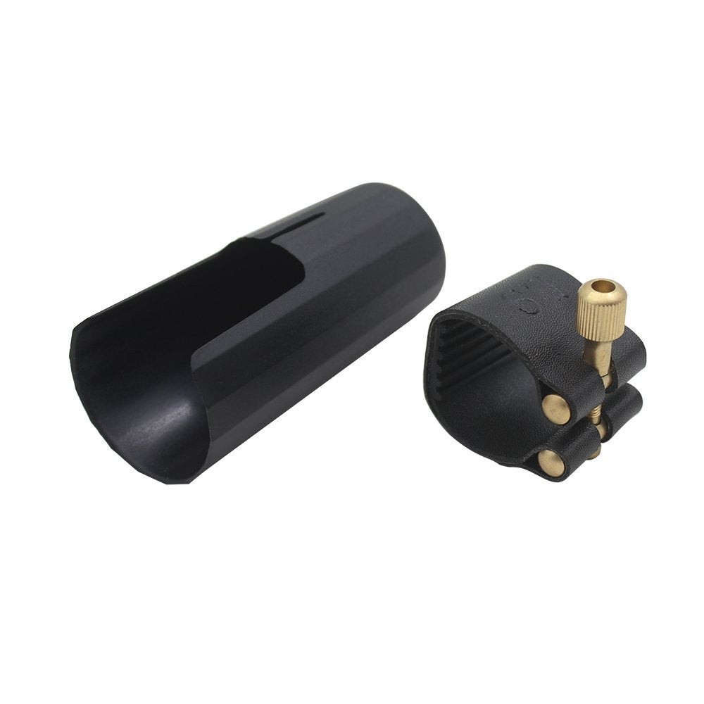 Mowind Artificial Leather Compact Durable Ligature Fastener For Alto Sax Saxophone Rubber Mouthpiece