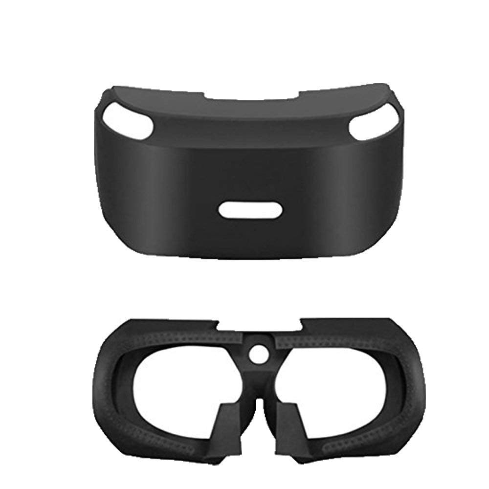 Soft VR Headset Anti-Slip Skin Silicone Rubber Cover Protective Case 3D Eye Shield for PS4 VR PSVR Virtual Reality Glasses Contr