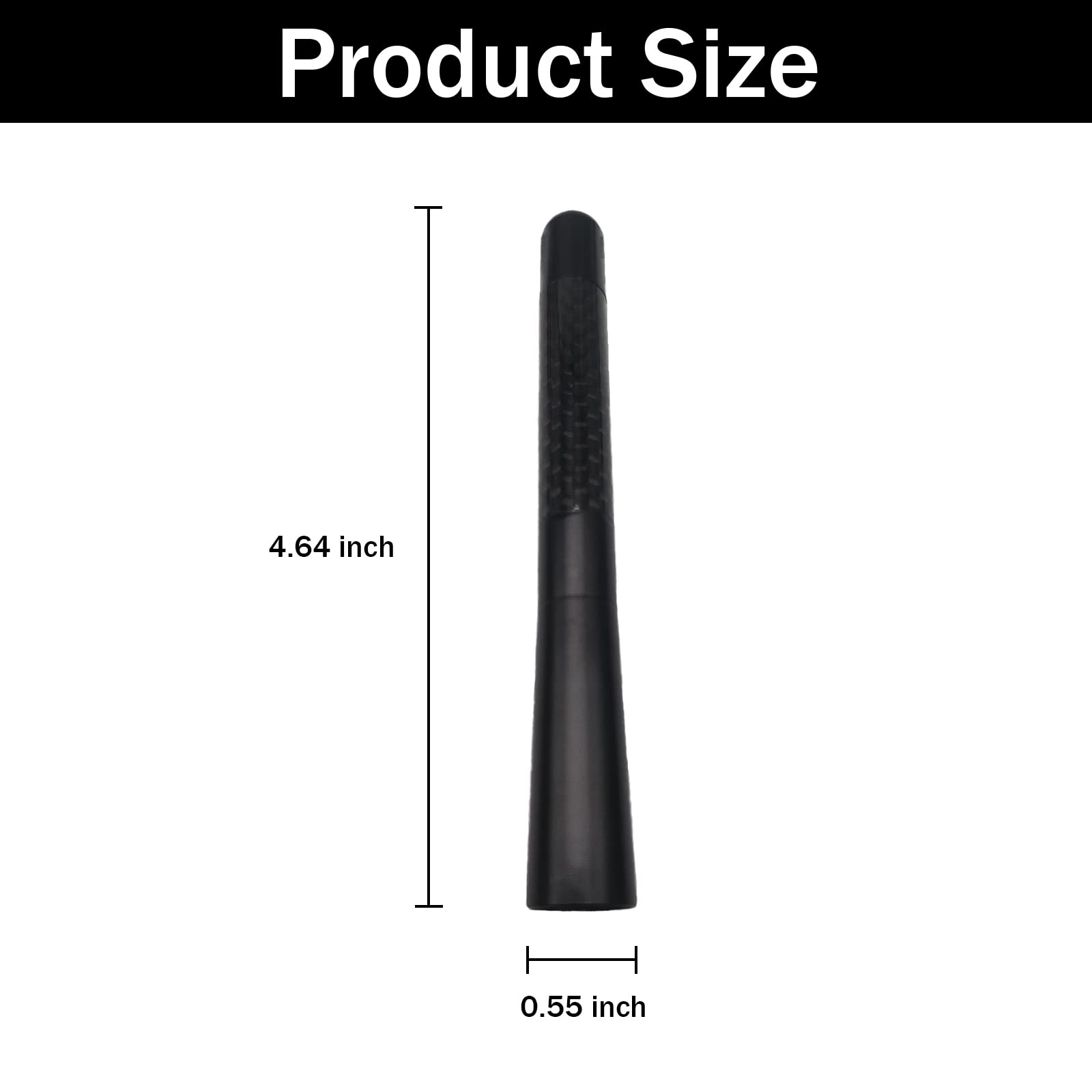 5 Inch Short Car Antenna, Carbon Fiber Car Short Radio Antenna,Suitable For Wrangler Jk/Jl Chevy Silverado & Gmc Sierra/Denali F