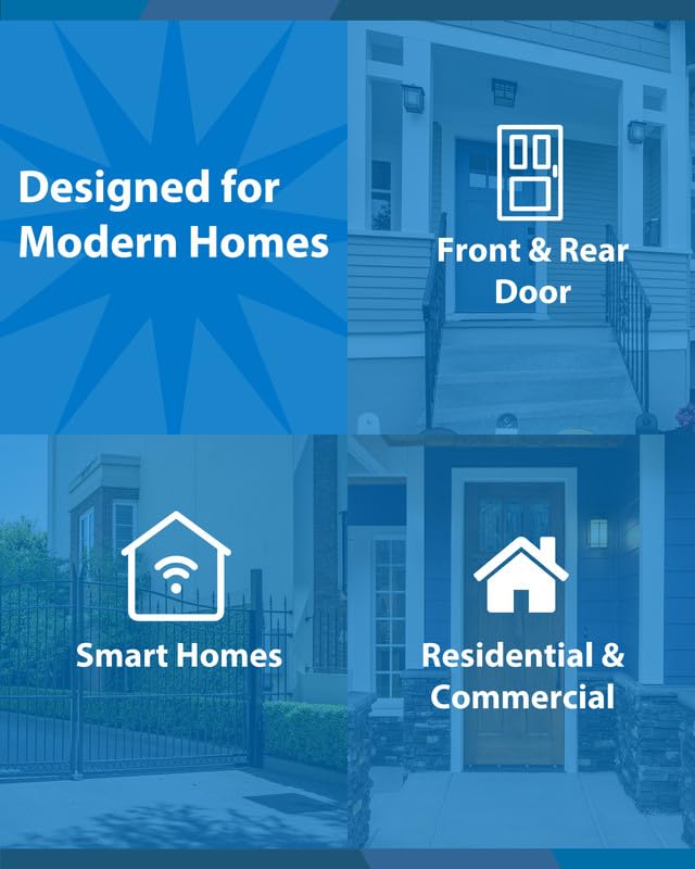 Primechime Plus 2 Electric Doorbell Kit   Doorbells For Home   Includes Selectable Ring Chimes   Deco Button, Nickel   Nicor Lig