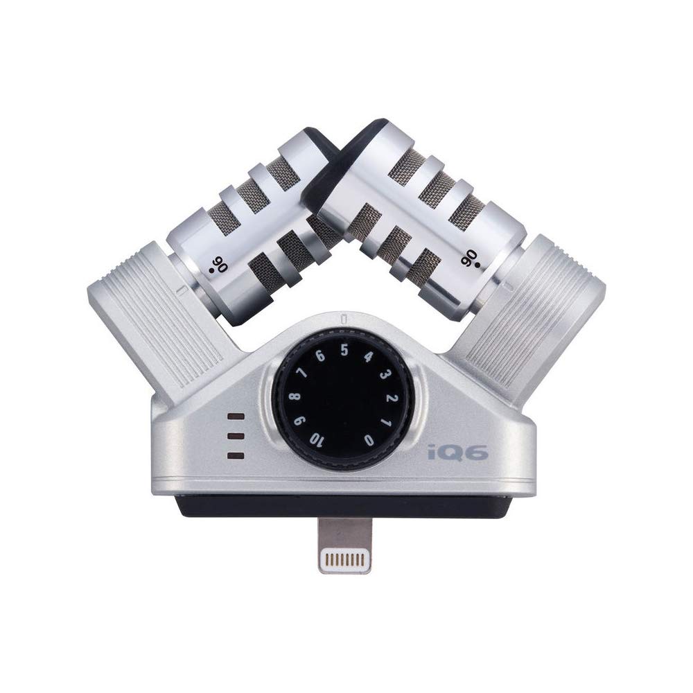 Zoom iQ6 Stereo X/Y Microphone for iPhone/iPad for Recording Audio for Music, Interviews, and More