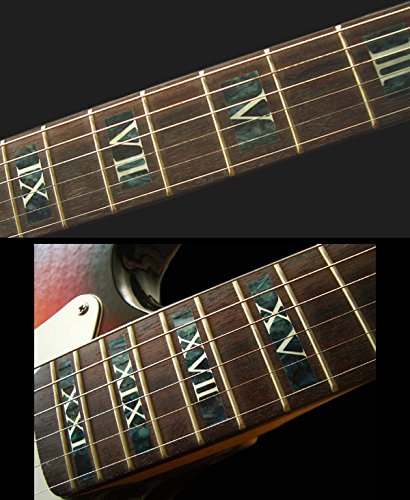 Jockomo Roman Numeral Block/Black Pearl Guitar Inlay Sticker