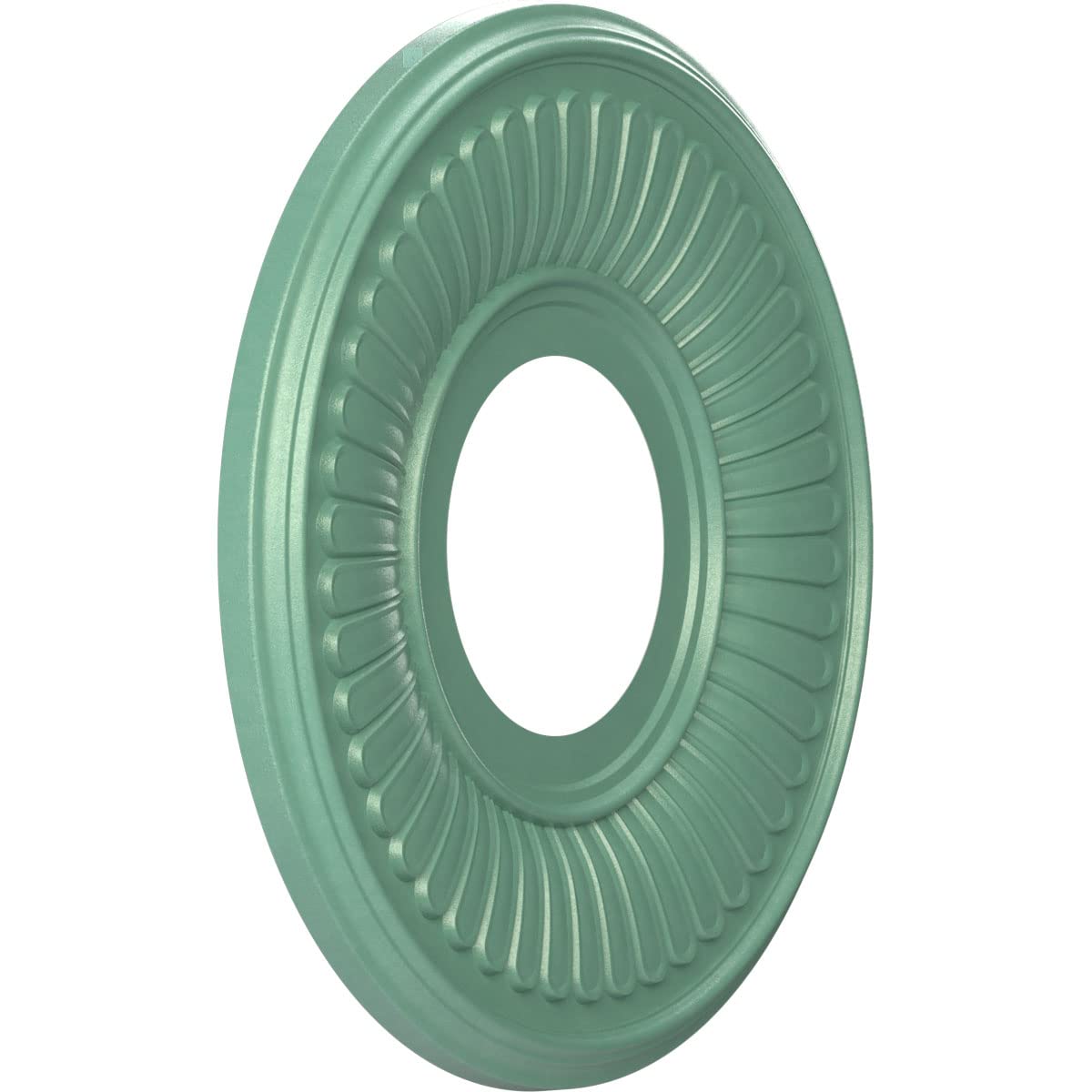Ekena Millwork Cmp10Befsm Berkshire Thermoformed Pvc Ceiling Medallion (Fits Canopies Up To 4 1/2), 10Od X 3 1/2Id X 3/4P, Unive