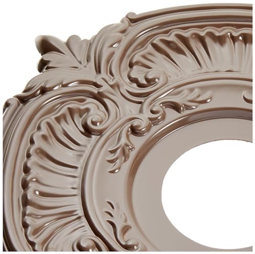 Ekena Millwork 13Od X 3 1/2Id X 3/4P Attica Thermoformed Pvc Ceiling Medallion (Fits Canopies Up To 5), Ultracover Satin London