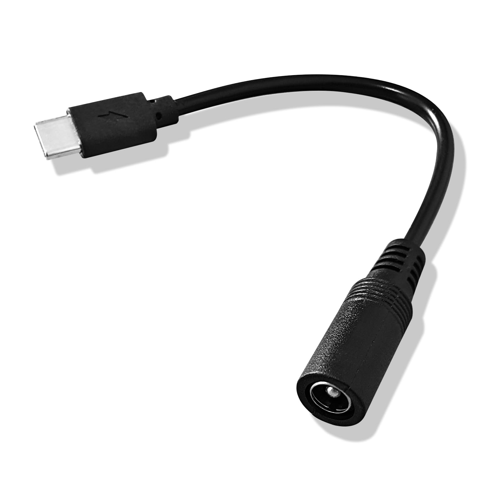 PDEEY USB-C Male to 12V DC 5.5mm X 2.5mm / 2.1mm Female Port Adapter Cable Cord