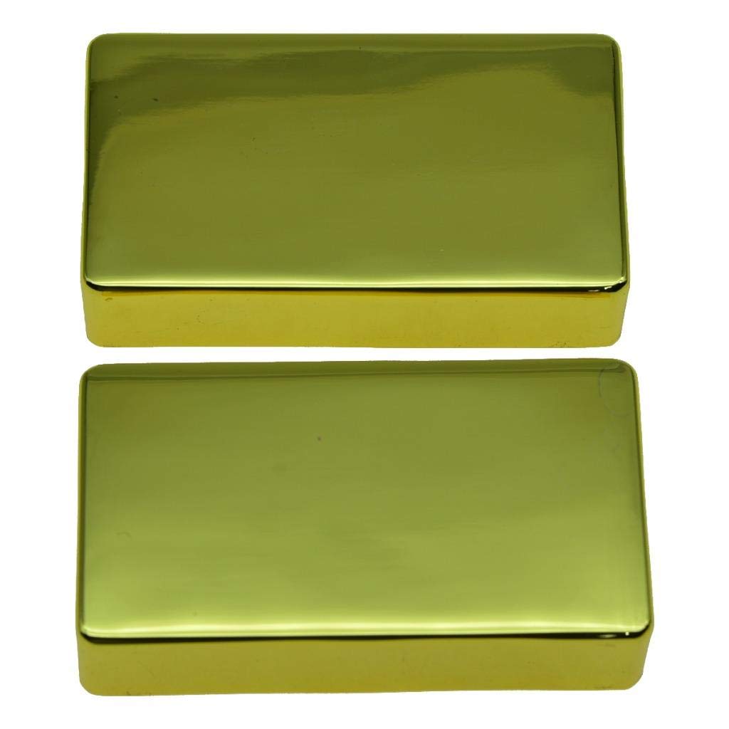 Kaish Set Of 2 Sealed Humbucker Guitar Pickup Covers Brass Humbucker Pickup Cover Without Holes Gold