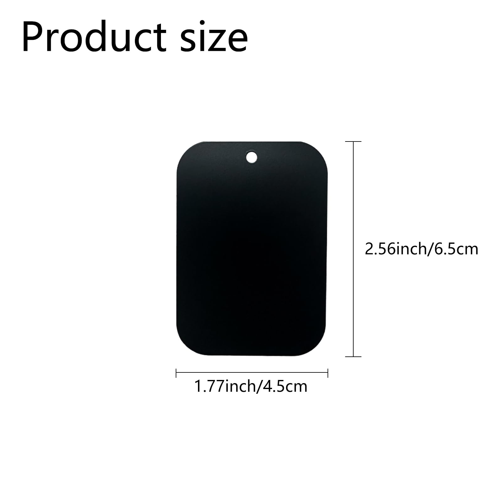 Gdminlo Mount Metal Plate(8Pack) For Magnetic Car Mount Phone Holder With Full Adhesive For Phone Magnet, 8X Rectangular (Black)