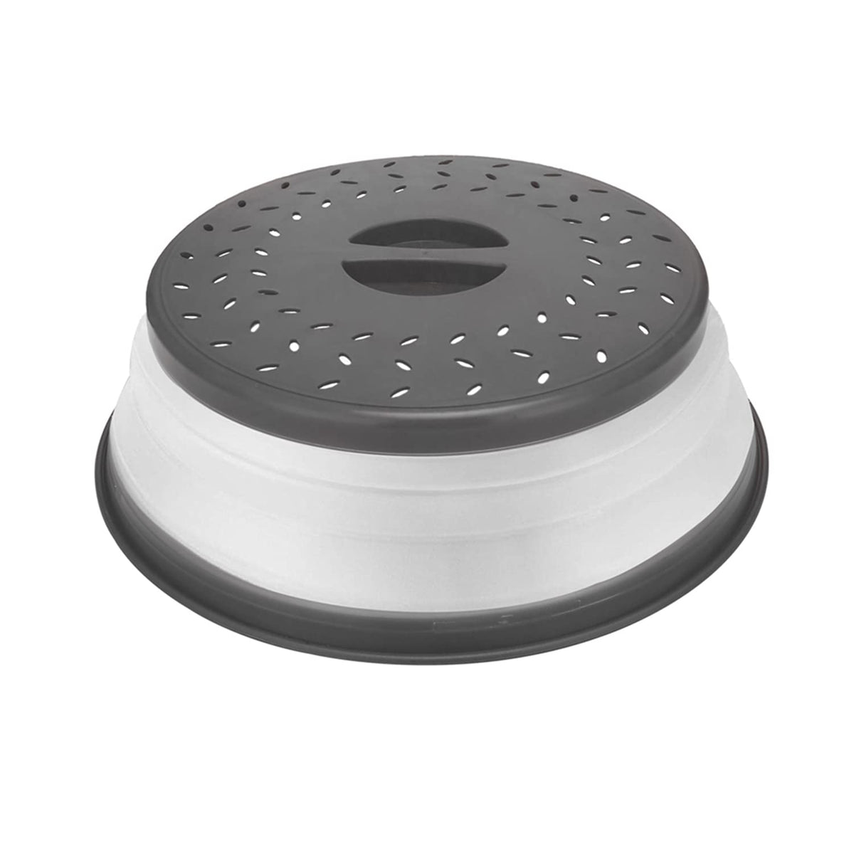 Thermoplastic Rubber Microwave Splatter Cover,Microwave Cover For Food Fruit Drainer,Bpa Free Dishwasher Safe 10.5 Inch (Grey)