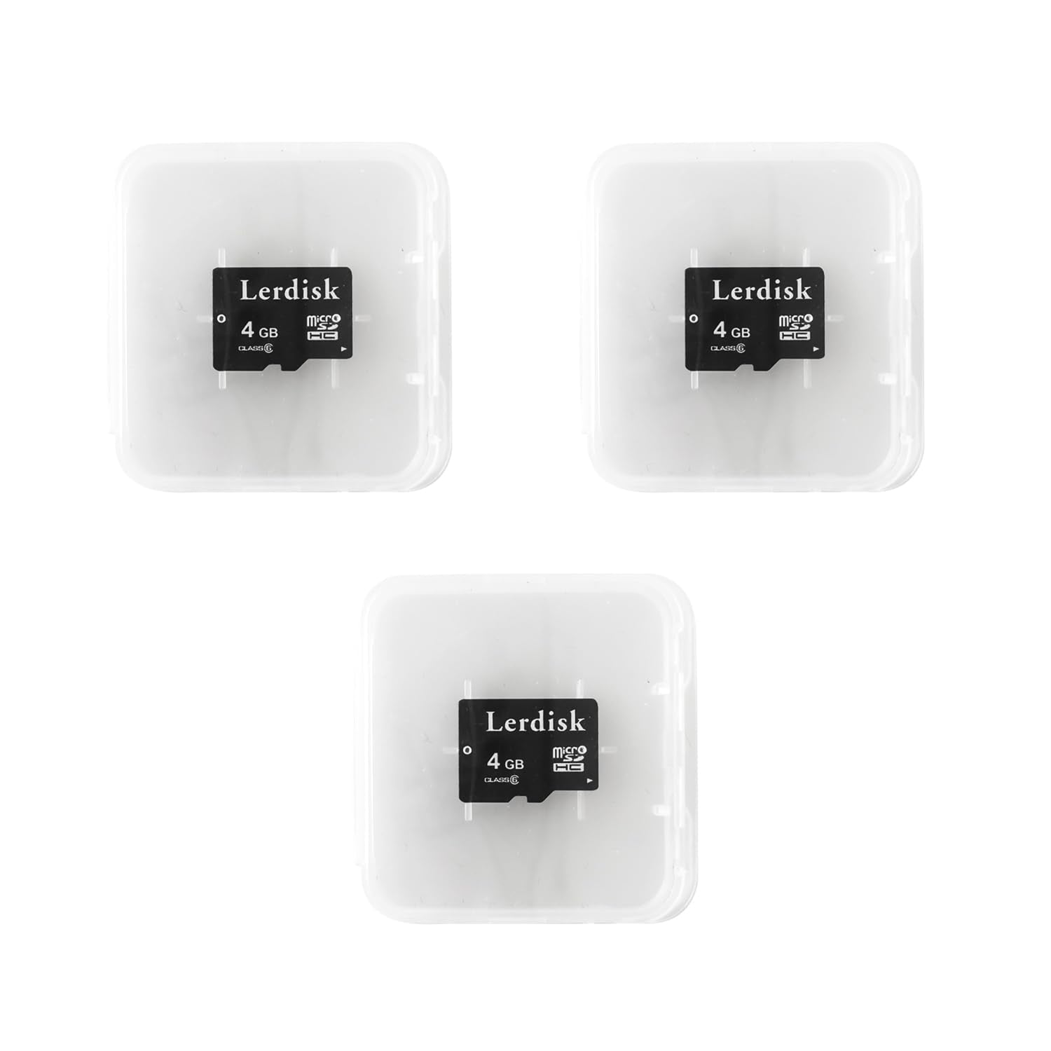 Lerdisk Factory Wholesale Micro Sd Card 4Gb Pack Of 3 In Bulk Micro Sdhc With Adapter Produced By Authorized Licencee(4Gb)