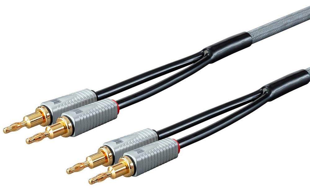 Monolith Multi Strand Conductors Speaker Wire   6 Feet   Pair, Pe Insulated, 14Awg, Oxygen Free Copper With Gold Plated Banana P