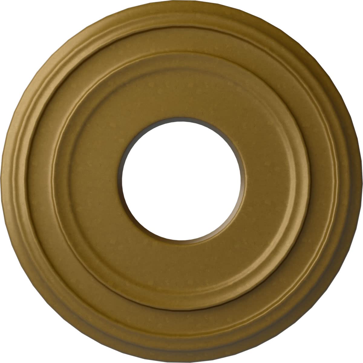 Ekena Millwork CM12CLGLS 12 3/8OD x 4ID x 1 1/8P Classic Ceiling Medallion Fits Canopies Up to 7 1/4, Gold