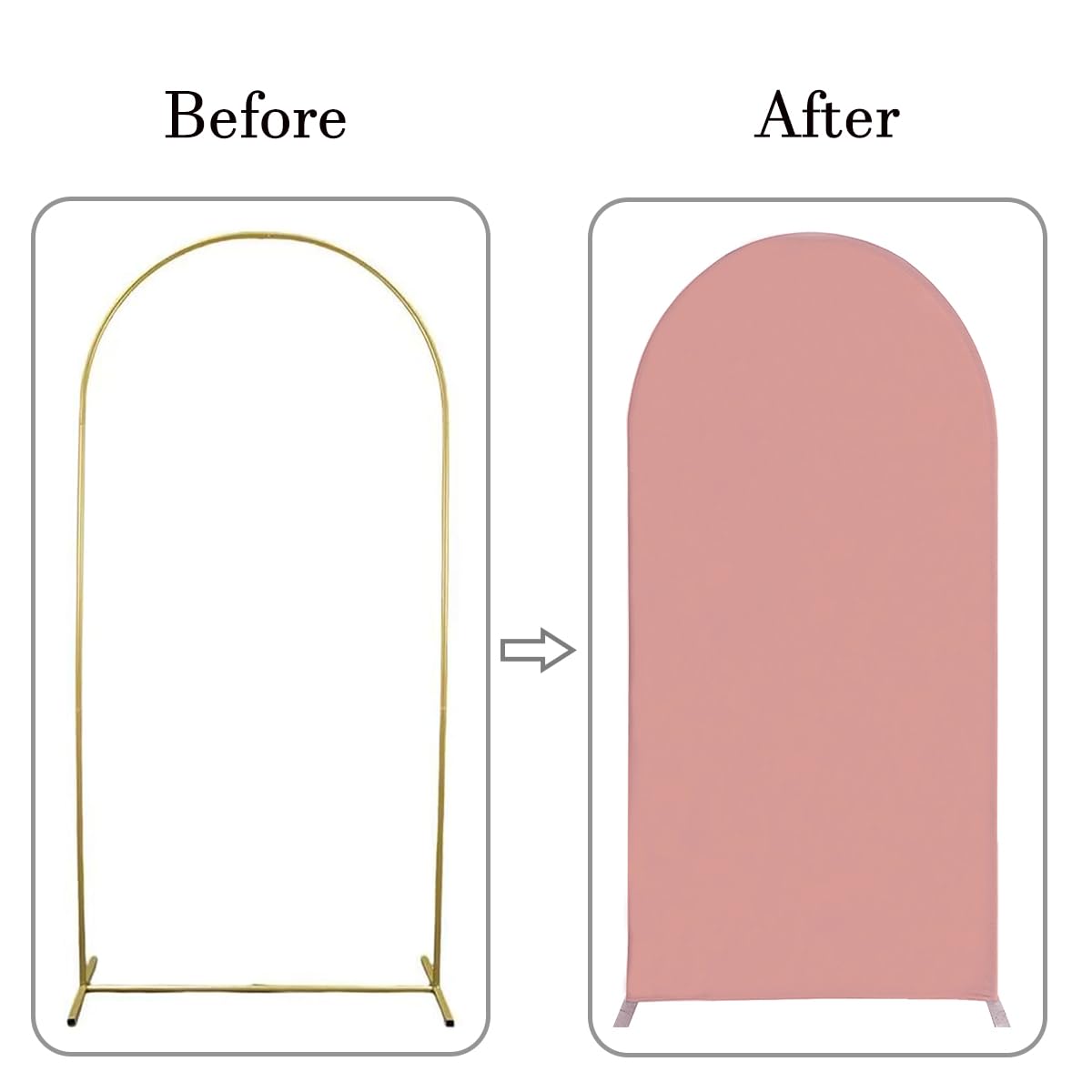 Jkdmjf 7.2 Ft Dusty Rose Arch Backdrop Cover Spandex Fitted Arch Backdrop Stand Cover For Wedding Reception Birthday Party Baby