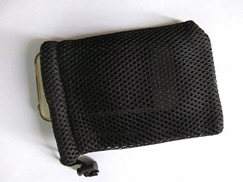 Gbstore 6 Pcs Black Cell Phone Or Mp3 Nylon Mesh Drawstring Pouch Bags