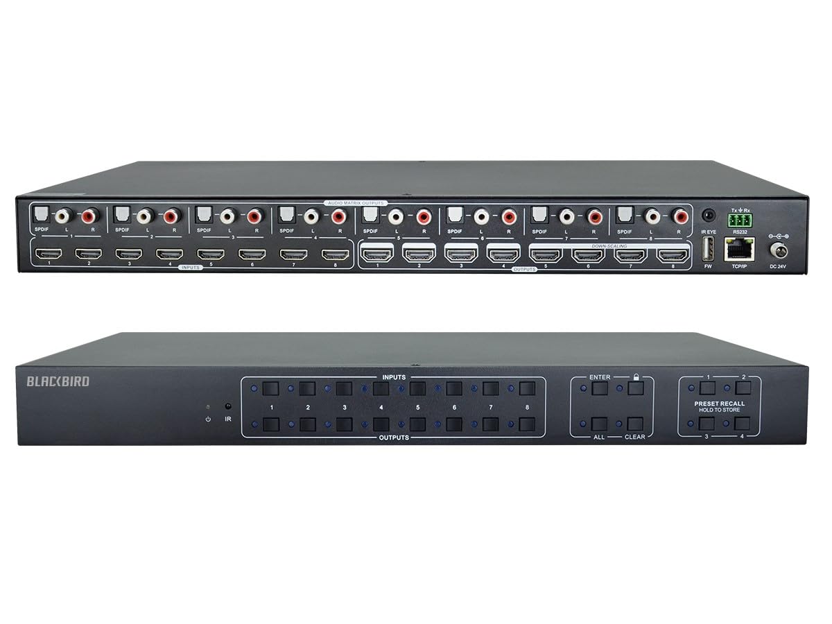 Monoprice Blackbird 4K 8X8 Hdmi Matrix Switch With Hdmi 2.0 Support_ Hdr_ 18Gbps