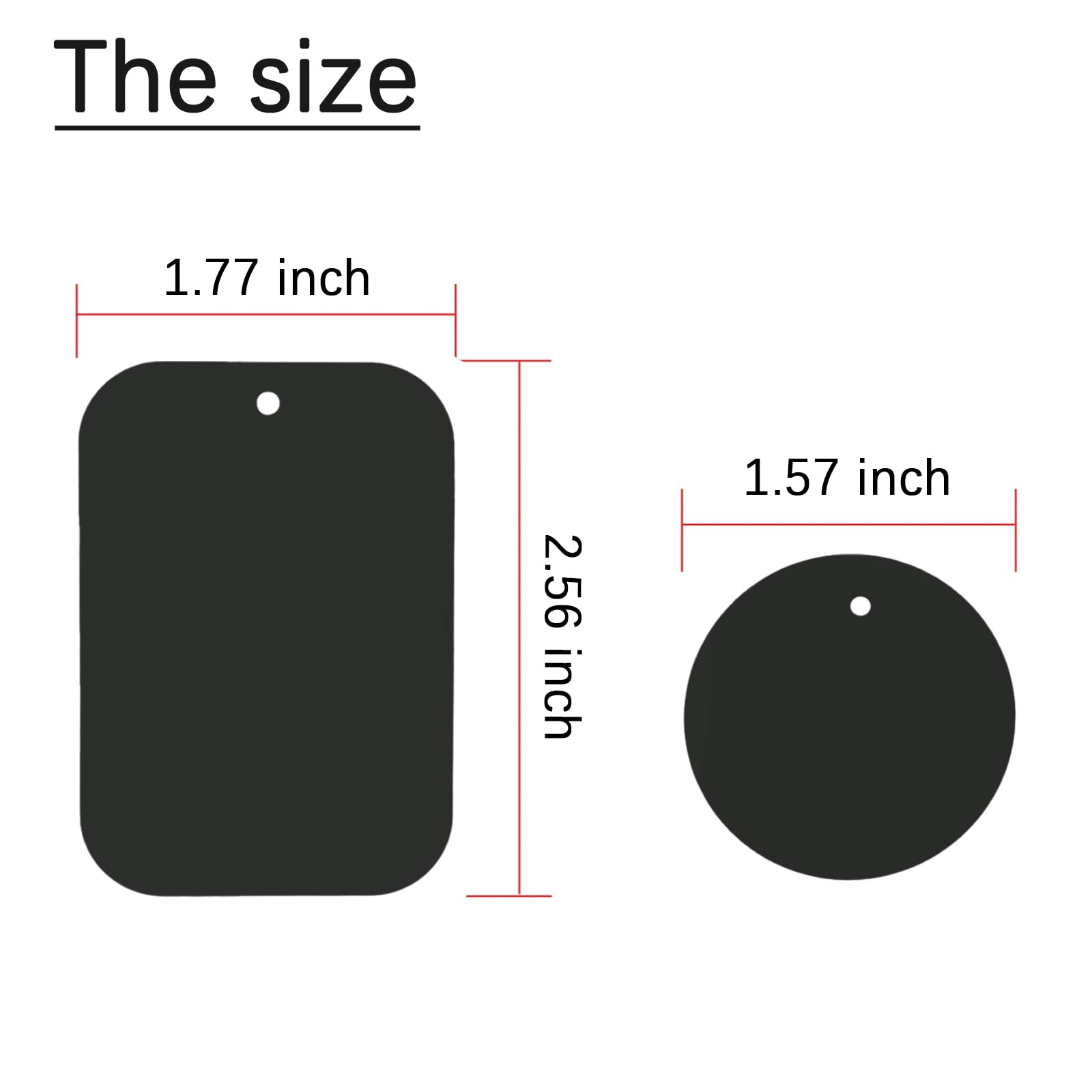 Dstelin Universal Metal Plate 4 Pack For Magnetic Phone Car Mount Holder Cradle, Compatible With All Magnetic Mounts- 2 Rectangl