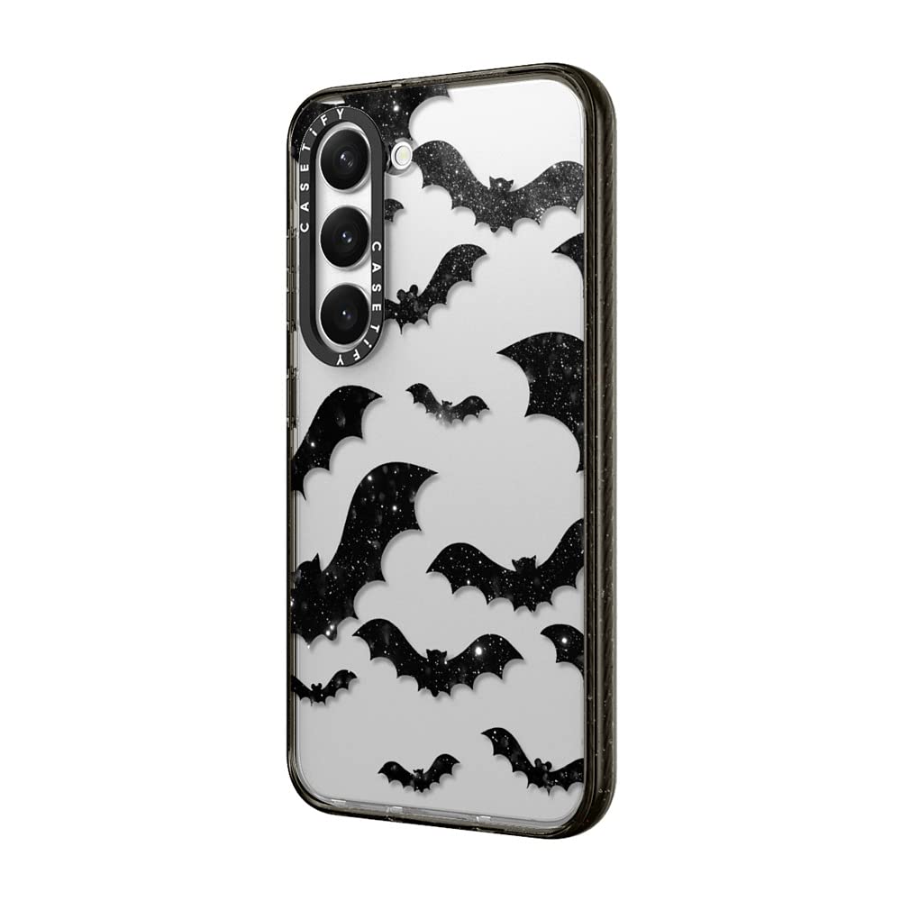 Casetify Impact Samsung Galaxy S23+ Case [4X Military Grade Drop Tested / 8.2Ft Drop Protection]   Bats   Clear Case Halloween