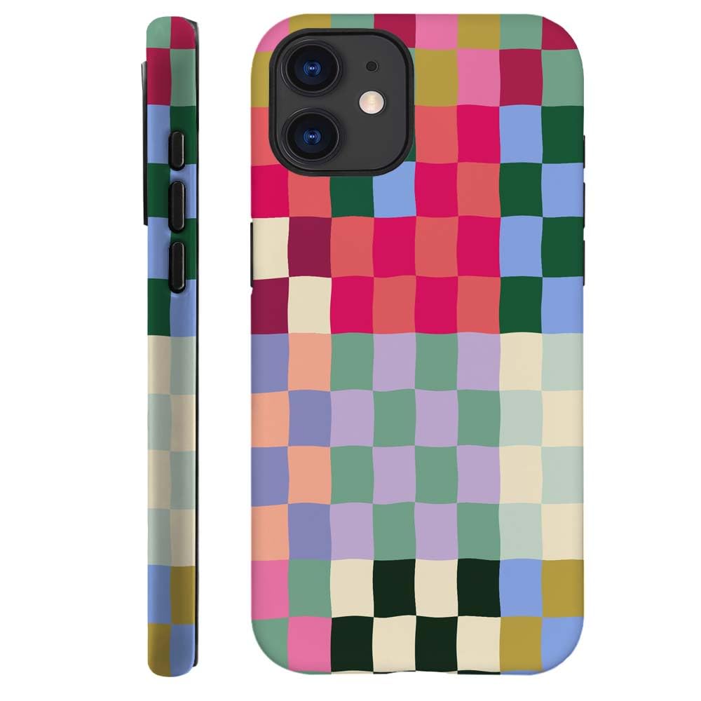Seized Case Compatible With For Iphone 11,Colorful Checkerboard Phone Case For Girl Women Boy Men,Durable Protection Case For Ip