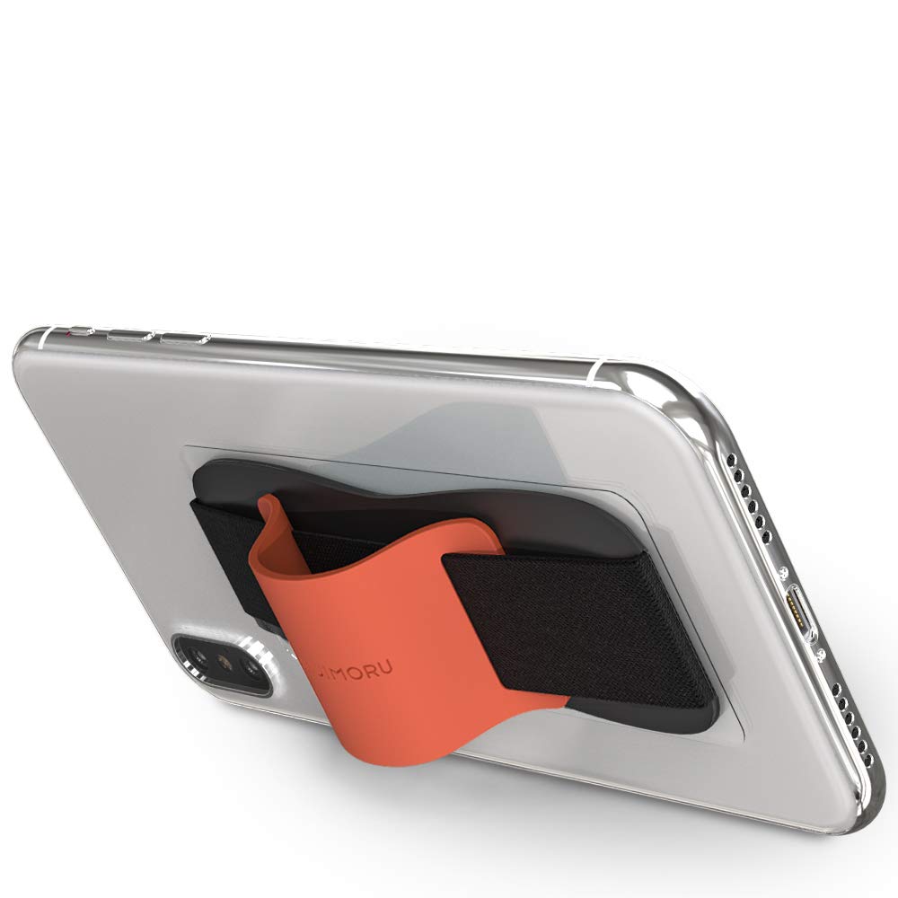 Sinjimoru Phone Grip With Silicone Band - Comfortable One-Hand Holder & Kickstand For Smartphones, Tablets, And Ereaders For Iph