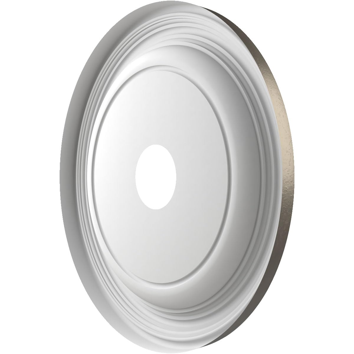 19Od X 3 1/2Id X 1 1/2P Traditional Thermoformed Pvc Ceiling Medallion (Fits Canopies Up To 11 1/2), Universal Aged Metallic Wea