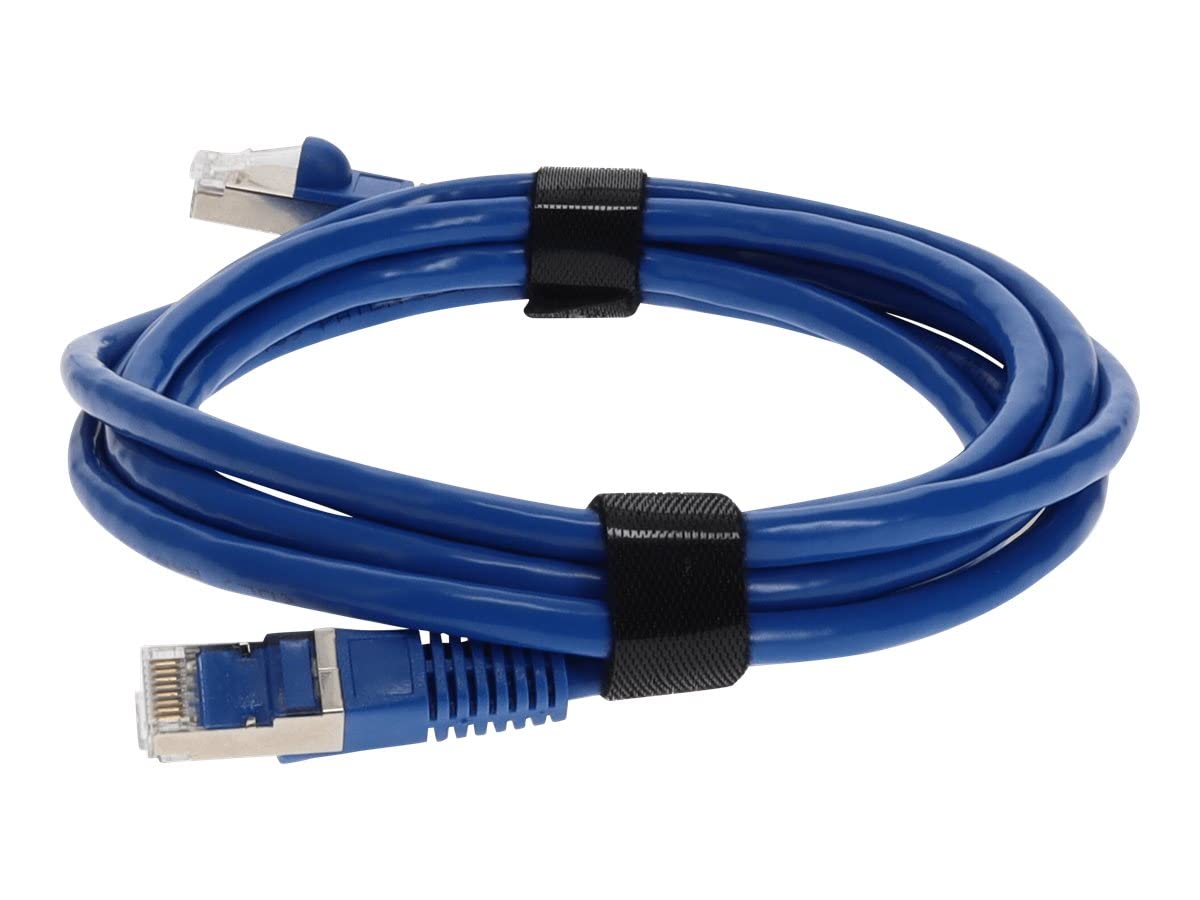 Addon 6Ft Rj-45 (Male) To Rj-45 (Male) Straight Microboot, Snagless Blue Cat7 Stp Copper Pvc Patch Cable