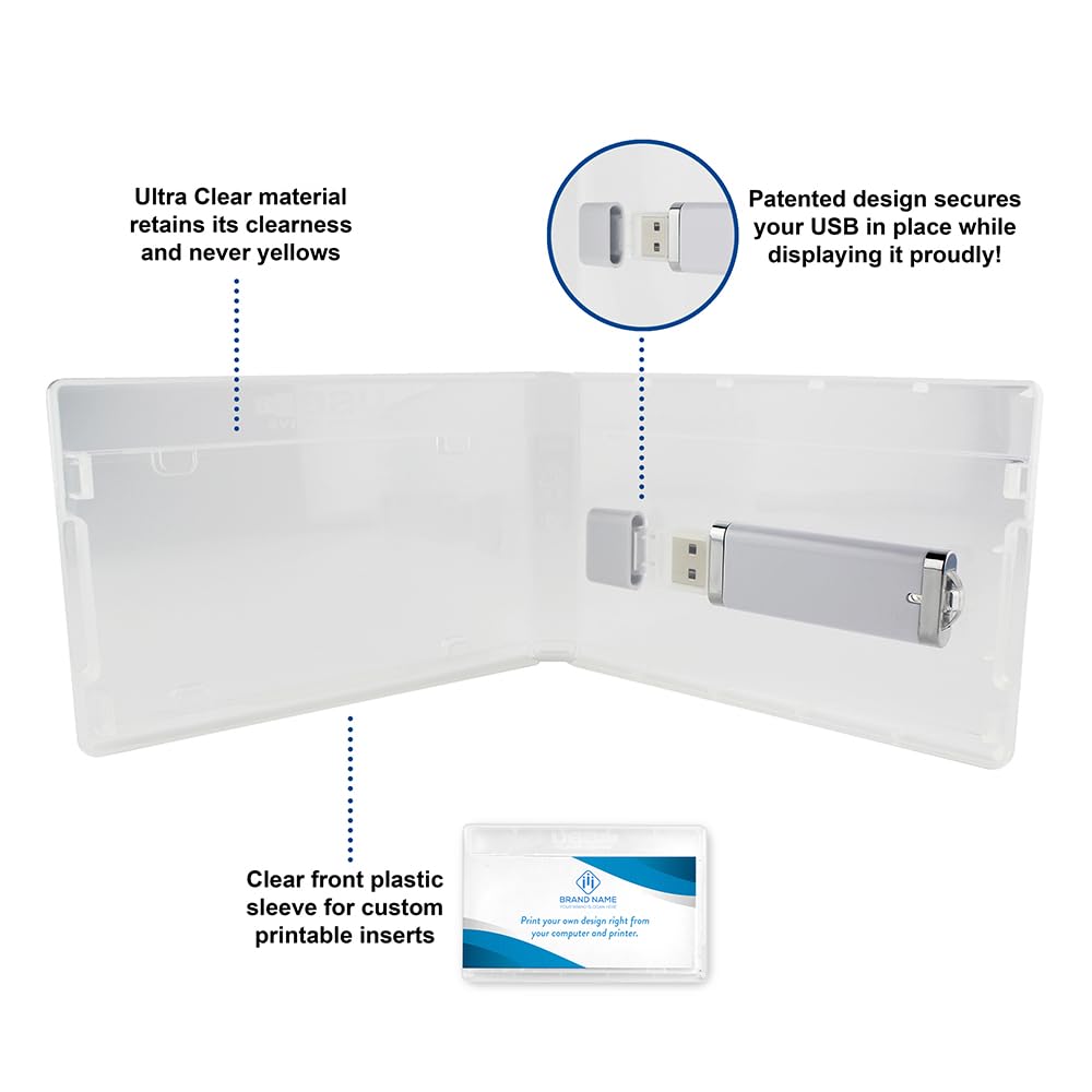 Mini Flash Pac Usb Flash Drive Case Super Clear - 25 Pack