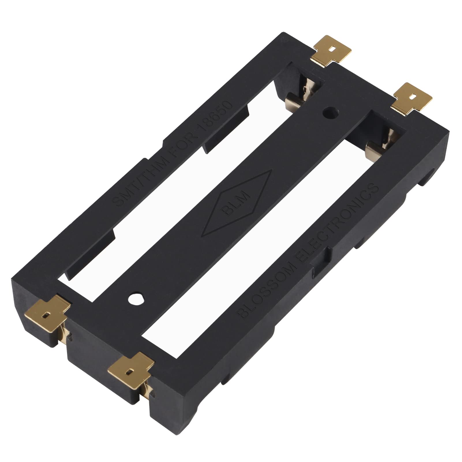 Aobao 5Pcs 18650 Battery Holder 2 Slot 3.7V 18650 Battery Clip Holder Box Storage Case With Soldering Pin Copper Contacts For 18