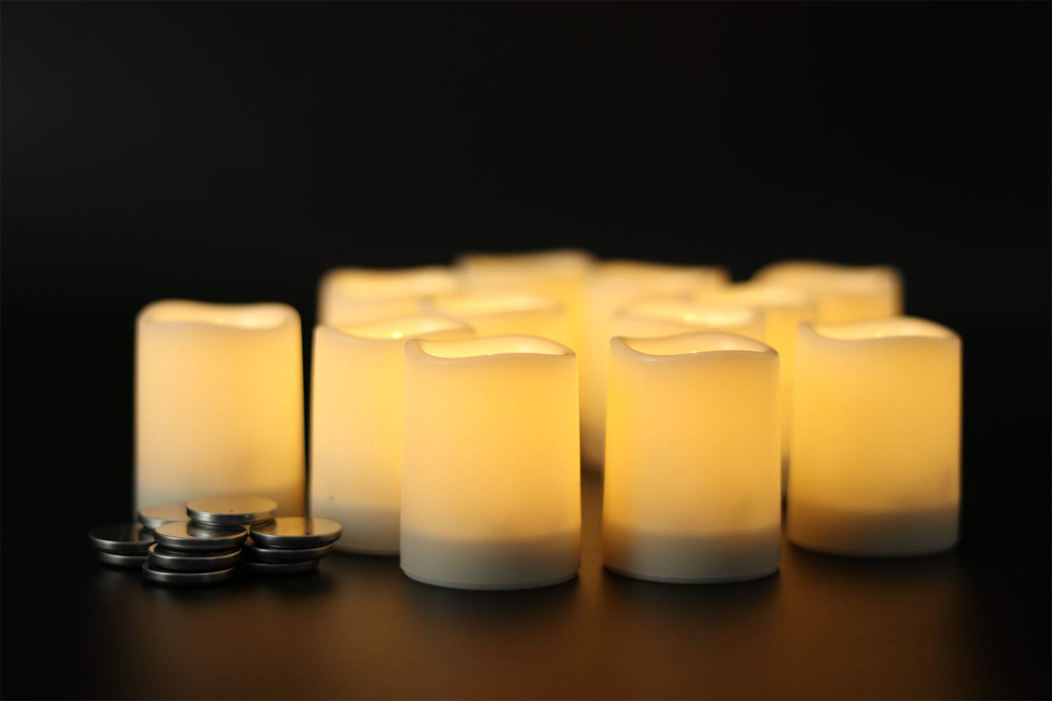 Genswin Waterproof Outdoor Flameless Candles Flickering With Timer, Battery Operated Led Pillar Votive Tealight Candles(Battery