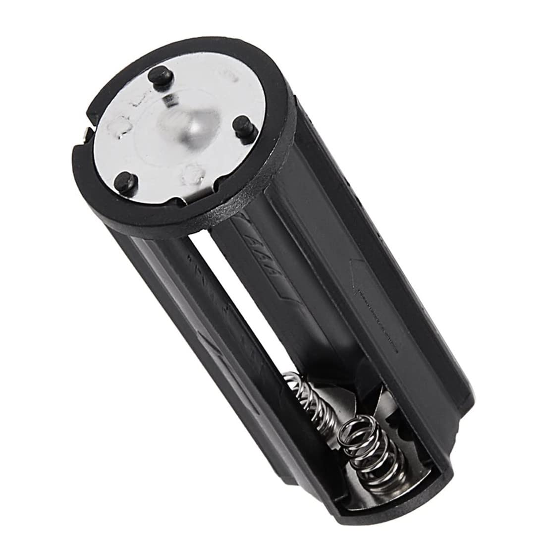 Bnafes 3 X 1.5V Aaa Series Connection Plastic Black Cylinder Battery Storage Holder Case Adapter Black   (6 Pcs)