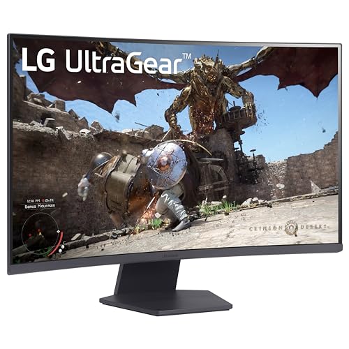Lg 32Gs60Qc B Ultragear 32 Inch Curved Gaming Monitor Qhd (2560X1440) 180Hz 1Ms 1000R Amd Freesync Hdr10 Hdmix2 Displayport Blac