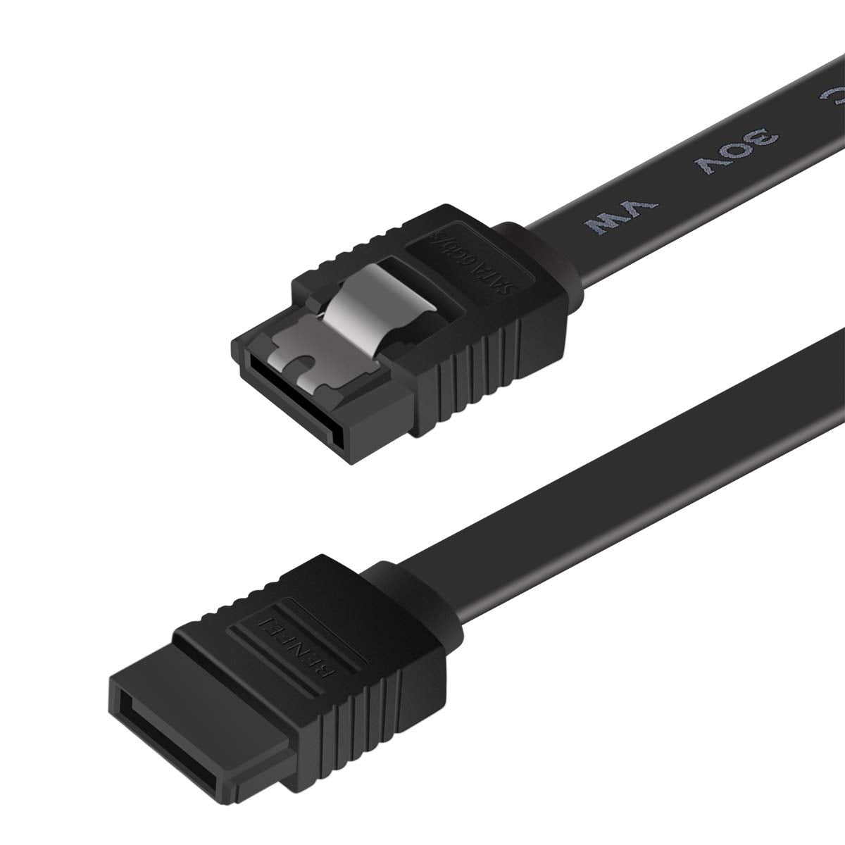 Benfei Sata Cable Iii, Sata Cable Iii 6Gbps Straight Hdd Sdd Data Cable With Locking Latch 18 Inch Compatible For Sata Hdd, Ssd,