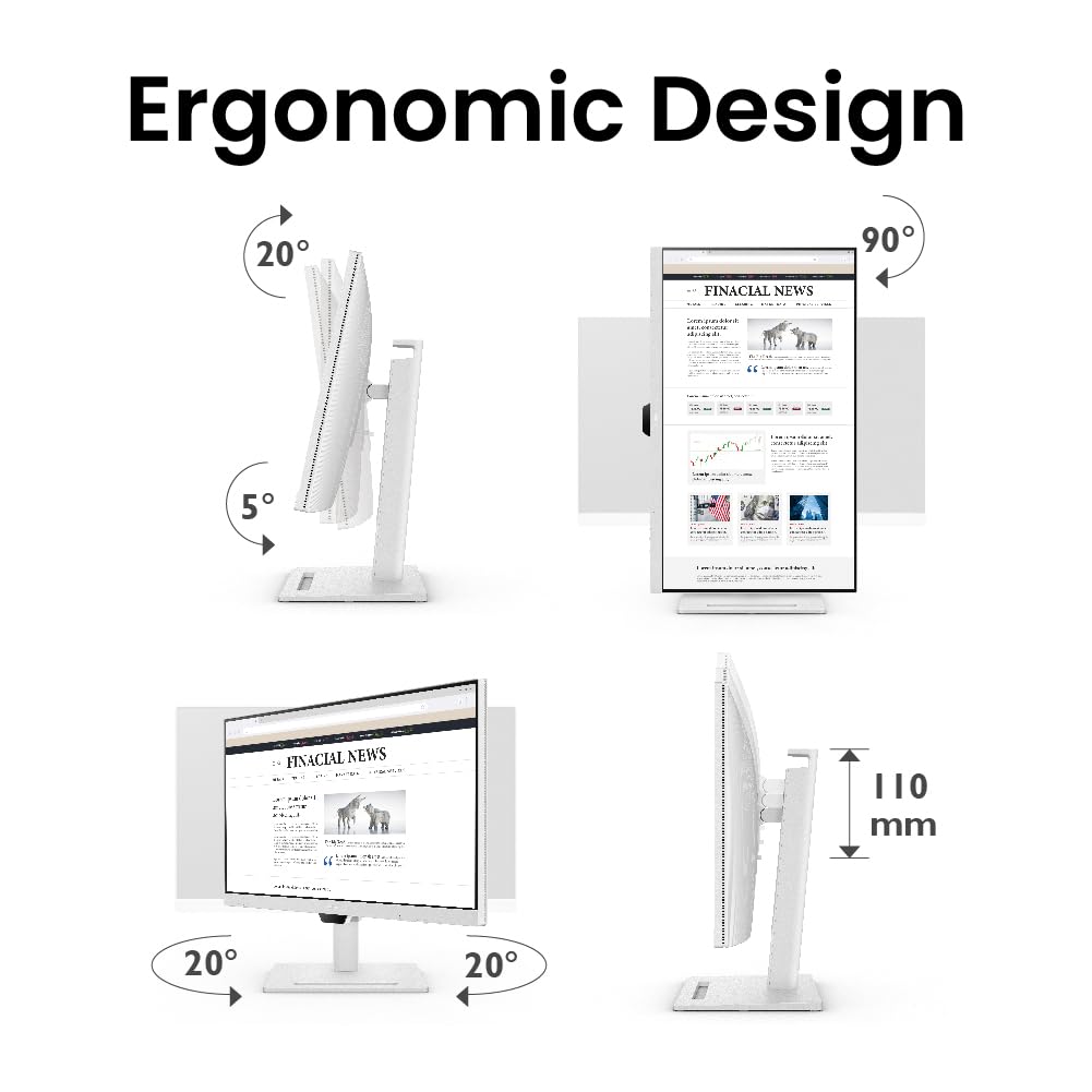 Benq Gw3290Qt Productivity Monitor 32'' 1440P | Ips| Eye Care Tech | 99% Srgb | Brightness Intelligence | Noise Cancelling Mic &