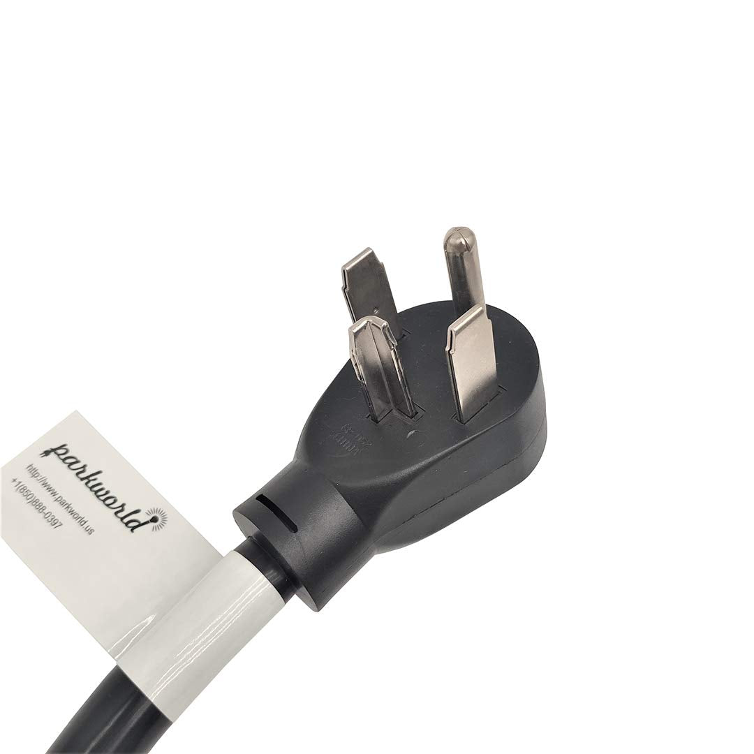 Parkworld 62152 Dryer Splitter, Nema 14 30 Male Plug To 14 30 & 6 50 Female Receptacle, Dryer 4 Prong 30 Amp Y Adapter Cord