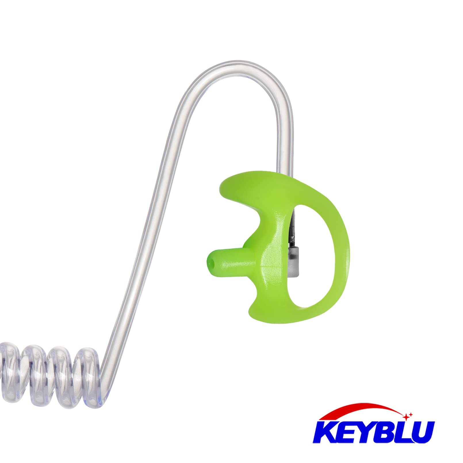 Keyblu Universal Radio Replacement Earmold, Insert Soft Silicone Earmold Earbud Earplug For Two Way Radio Coil Tube Audio Kits,For Walkie Talkie Acoustic Earpiece Headset (Green, Medium, 2 Pair)