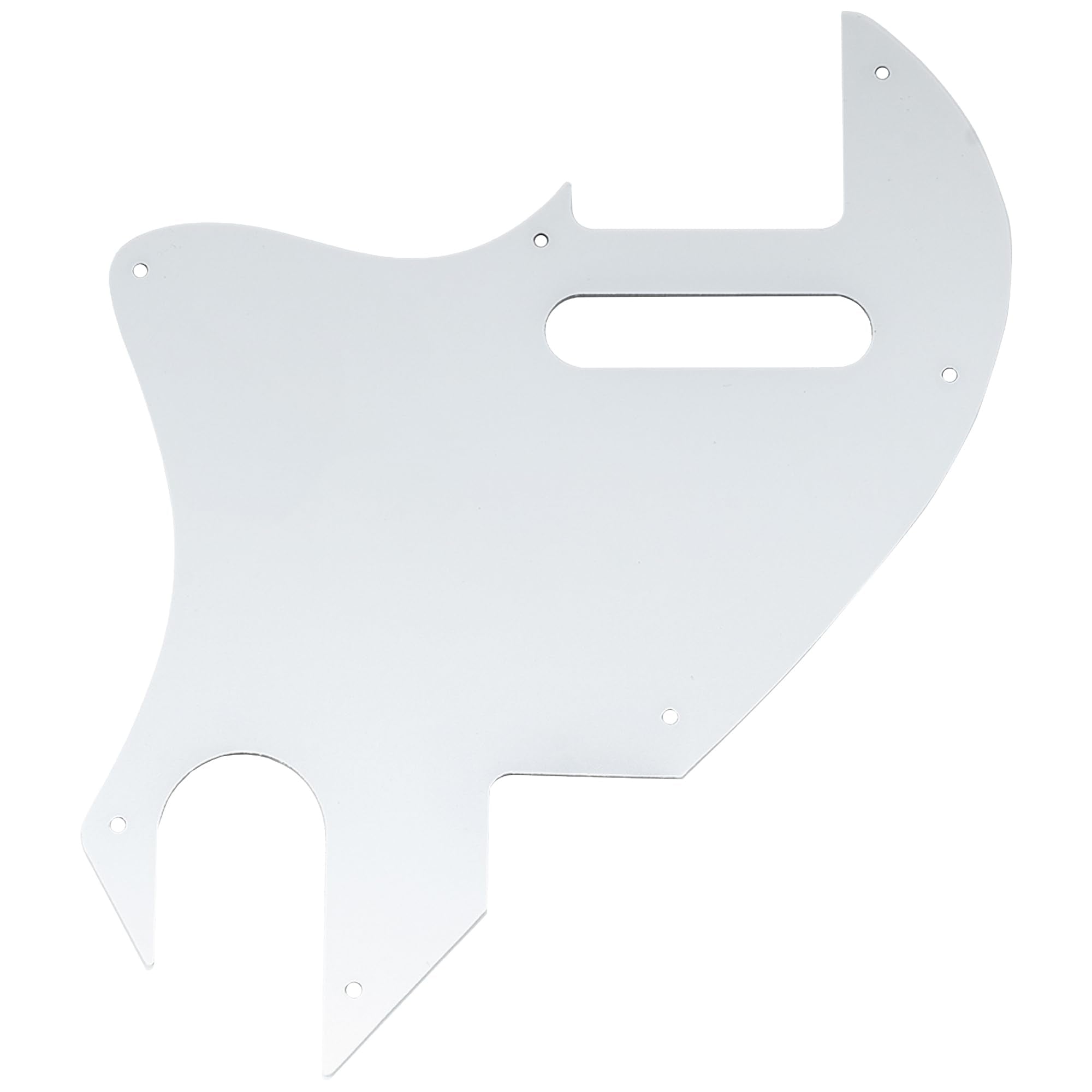 Musiclily Pro 7 Holes Guitar Pickguard For Fender F Hole Hybrid Tele Style Electric Guitar, 4Ply Vintage Tortoise