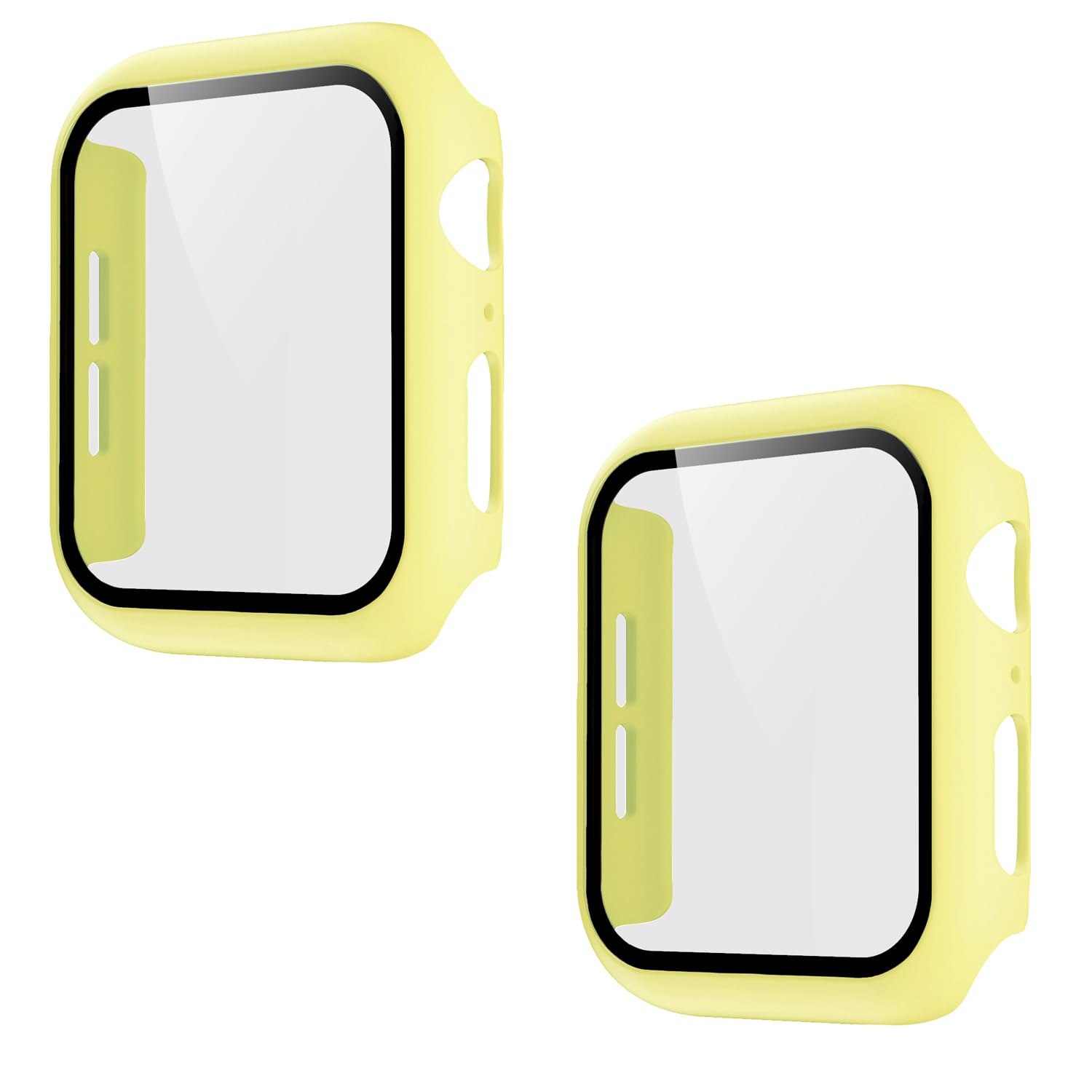 Pokanic [2 Pack Compatible with Apple Watch SE 6 5 4 Series iWatch 9H Tempered Glass Case Full Body Screen Protector Cover Wirel