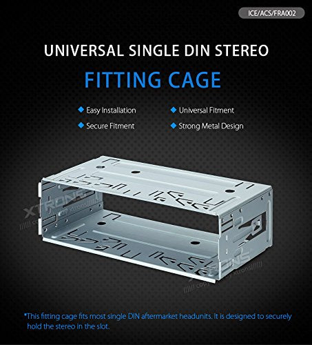 Xtrons Universal Single Din 1 Din Stereo Radio Replacement Fitting Cage Kit Installation
