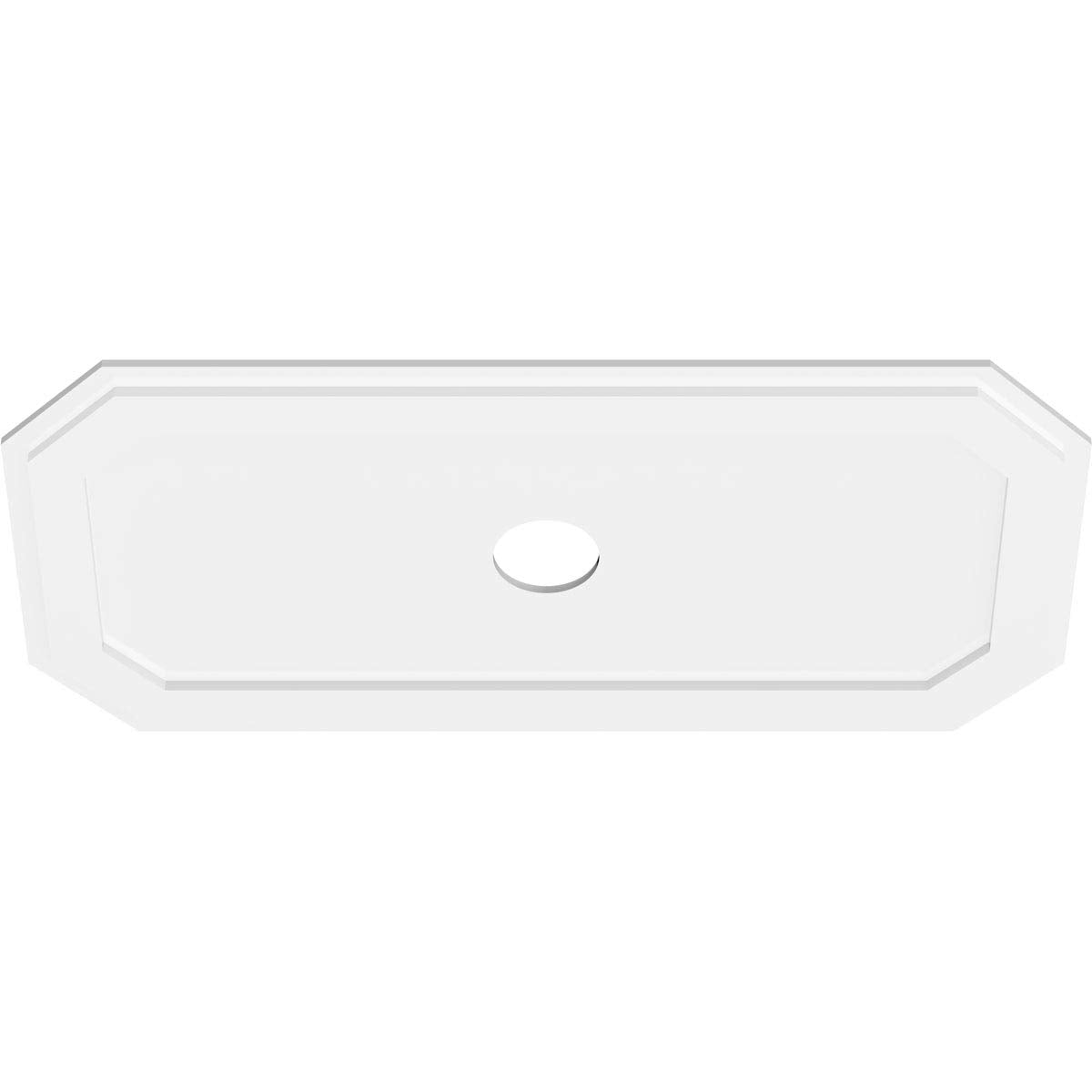 Ekena Millwork Cmp40X20Ed 04000 Emerald Architectural Grade Pvc Contemporary Urethane Ceiling Medallions 40''W X 20''H X 4''Id X