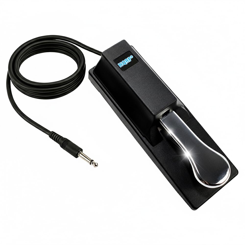 HQRP Sustain Pedal compatible with Casio WK-220 WK-225 LK-50 LK-55 LK-73 LK-230 LK-160 LK-165 LK-240 LK-270 LK-280 XW-P1 XW-G1 W