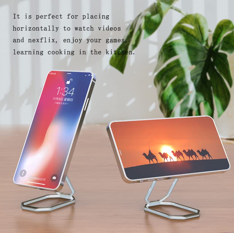 Rimyam Phone Ring Holder Metal Kickstand 360 Foldable Swivel Cell Phone Finger Grip Stand Phone Back Grip For Magnetic Car Mount