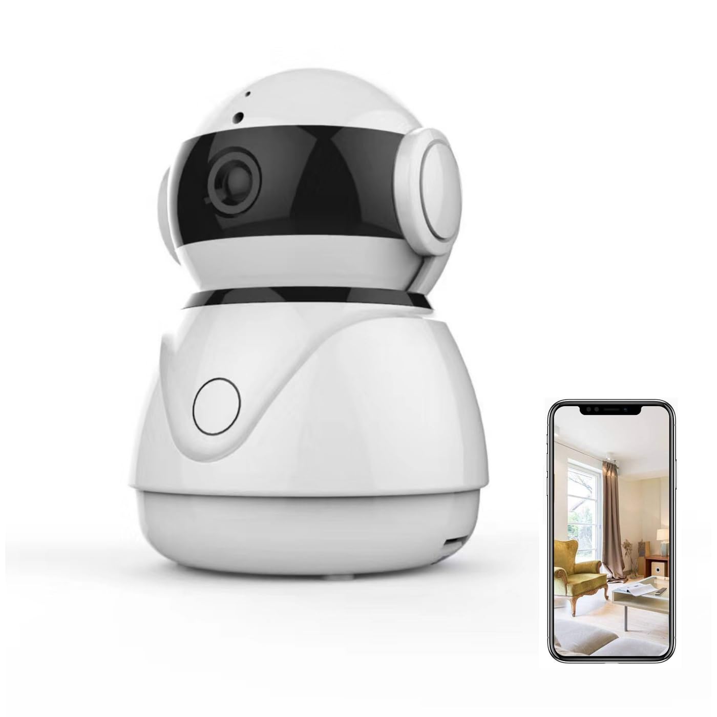 Secueye App 3Mp Home Camera Wifi Pan/Tilt/Zoom 1080P Day/Night Automatic Tracking 2 Way Audio Motion Detection Tf Card Recording