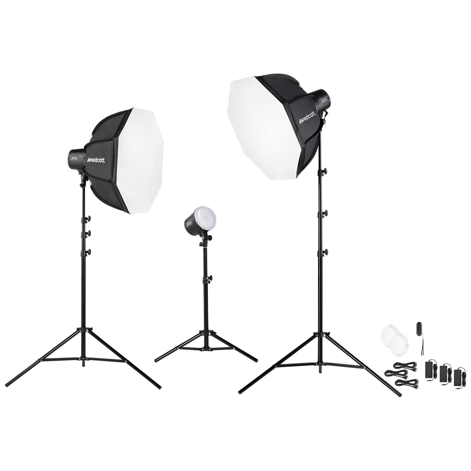 Westcott U60-B Bi-Color Led 3-Light Softbox Kit For Content Creators, Product Photography, Actor Self Tapes, And Interviews