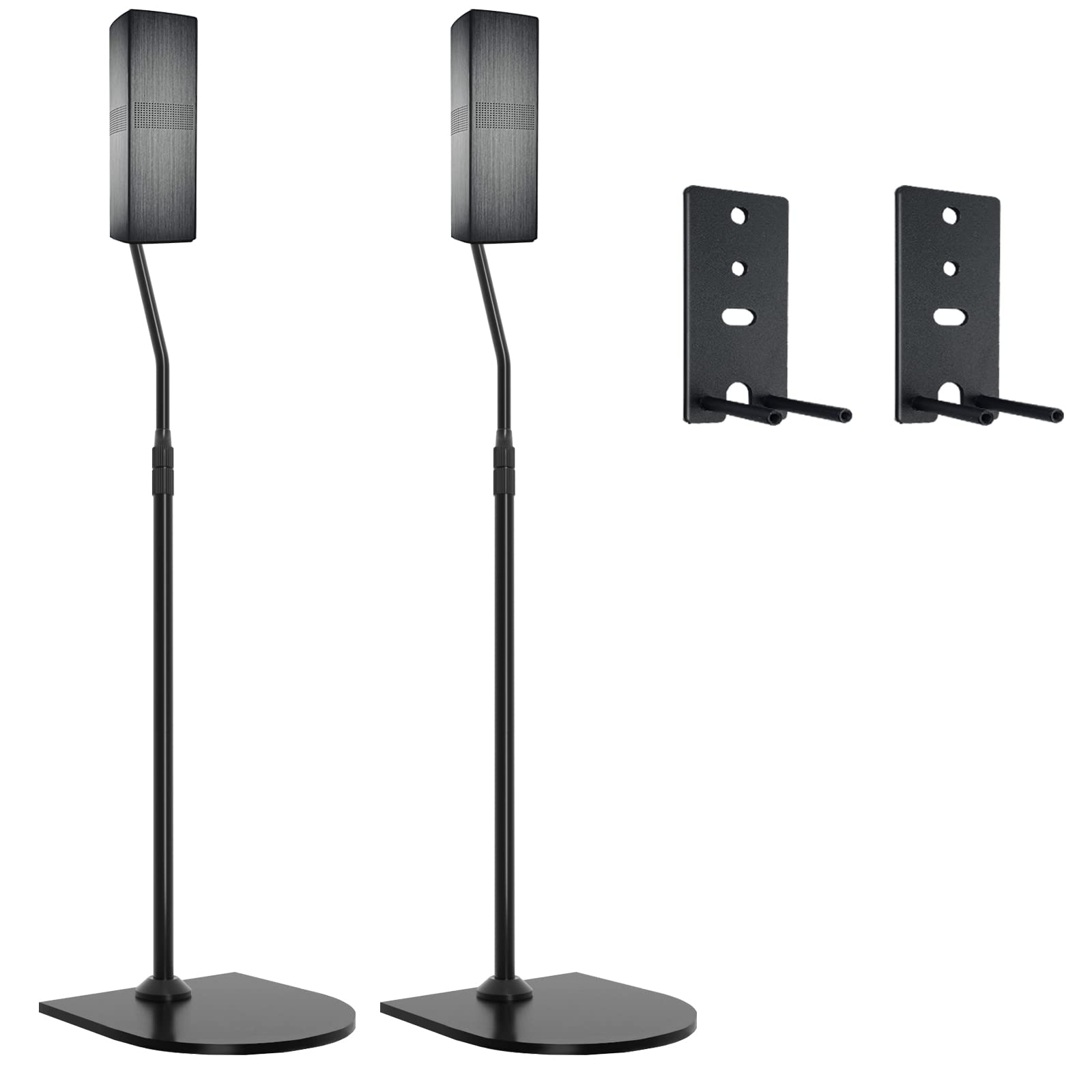 Adjustable Stand for Bose Speaker Stands  for OmniJewel Lifestyle 650  Surround Speaker 700  Floor Speakers Stands for Bose Floor Stand  with OmniJewel Bracket  Black (Pack of 2)-New