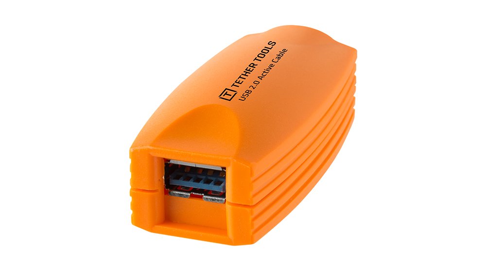 Tether Tools TetherPro USB 2.0 to USB Female Active Extension Cable Cable | for Fast Transfer Between Camera and Computer | High Visibility Orange | 16 Feet (5 m)