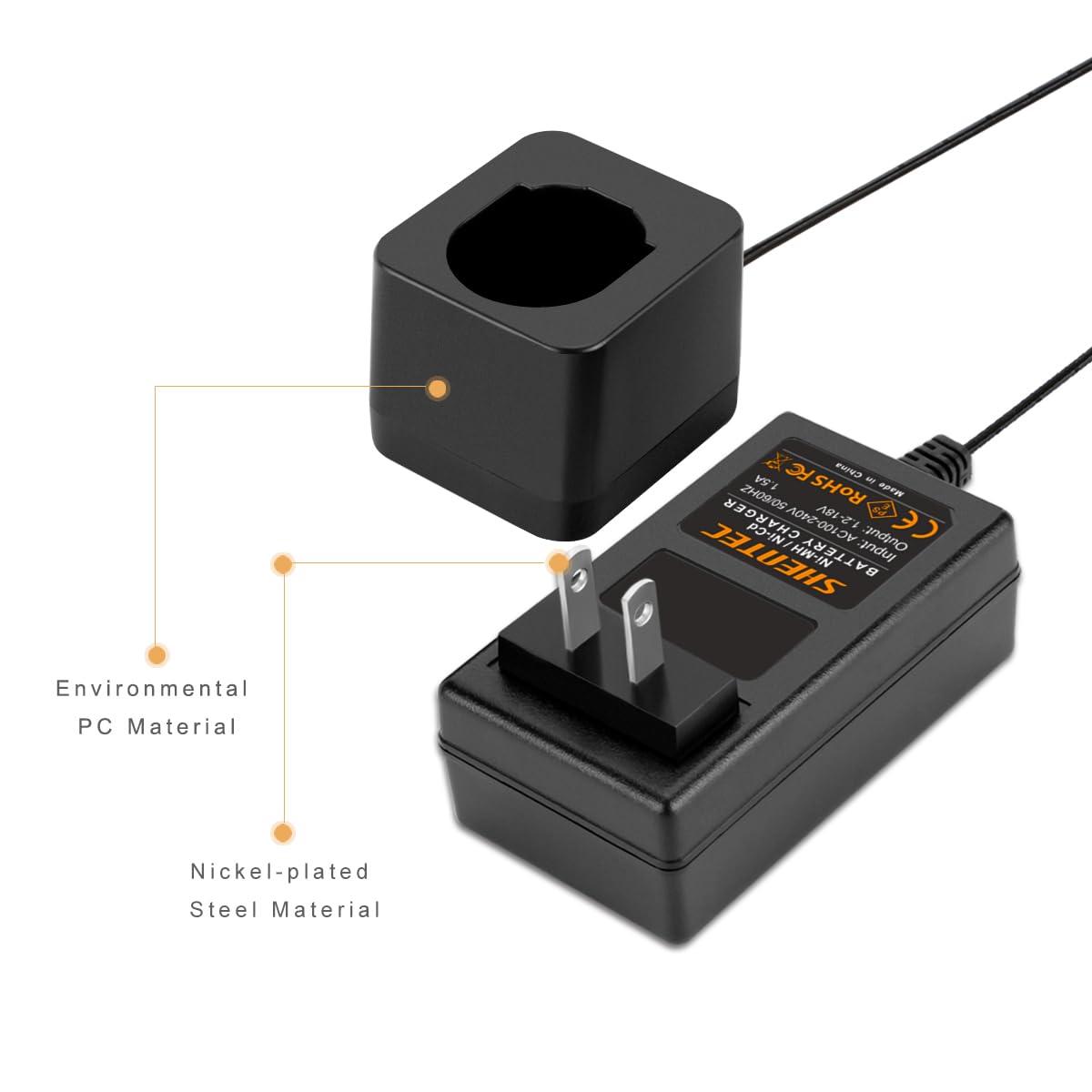 Shentec 7.2V 18V Battery Charger Compatible With Black And Decker Ps120 Ps130 Ps140 Ni Mh/Ni Cd Pod Style Batteries