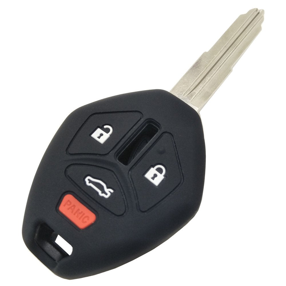 2Pcs Silicone Protector Key Fob Cover Case Fit For Mitsubishi Eclipse Endeavor Galant Lancer Outlander Keyless Entry Remote Cont