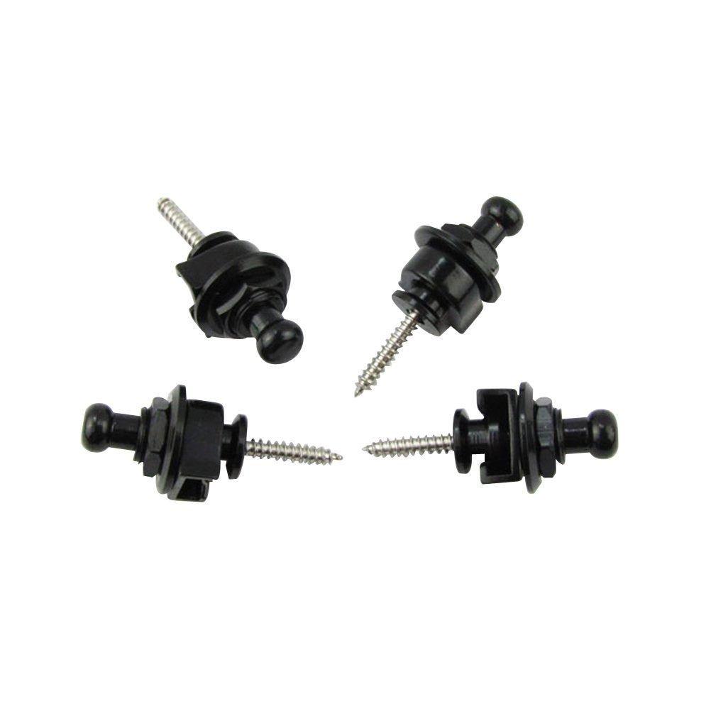 Musiclily Guitar Bass Schaller-Style Security Straplocks Round Head Strap Locks And Buttons Straplocks System For Strat Tele Ele