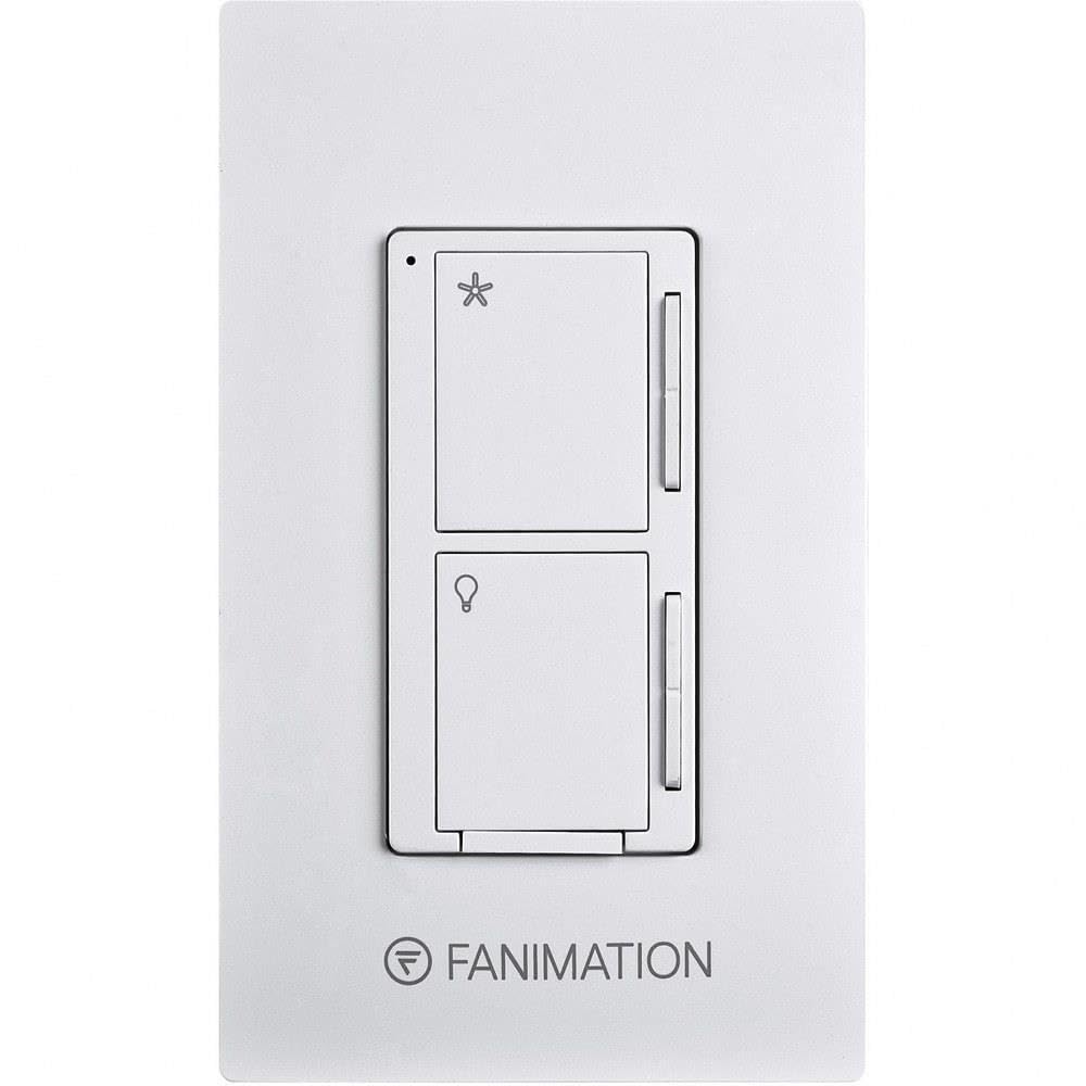 Fanimation Ceiling Fan Wall Control   Fan 3 Speeds And Dimming Light   White