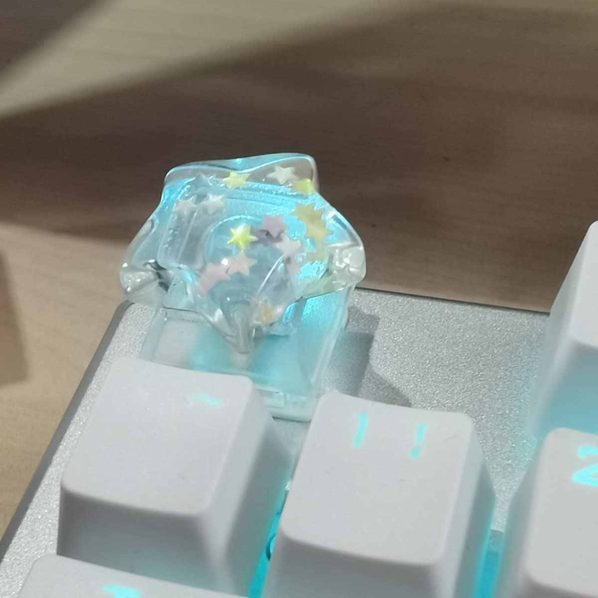 Personalized Transparent Star Keycap Handmade Keycap Oem Profile Keycap Esc Backlit Keycap Gift R4 Height For Mechanical Keyboar